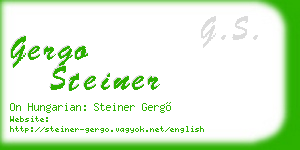gergo steiner business card